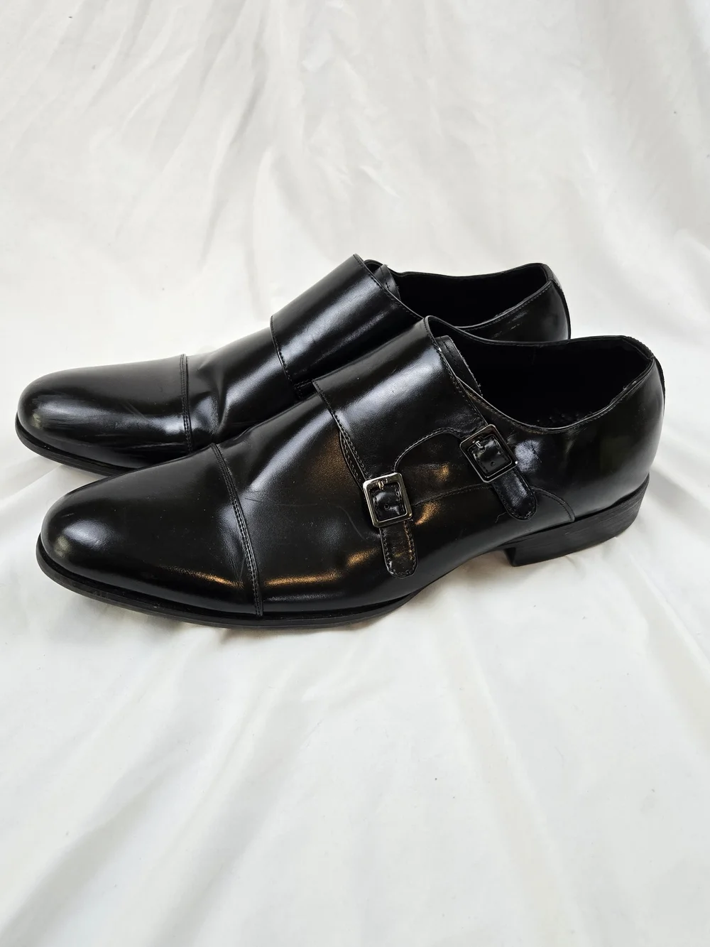 Stacy Adams Men's Black Double Monk Strap Dress Shoes 13W
